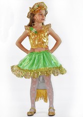 Русалка - Детский костюм золотистой русалочки