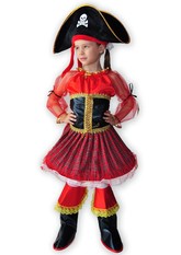 Костюмы для девочек - Детский красный костюм пиратки