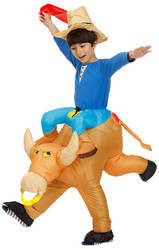 Смешные костюмы - Детский надувной костюм На быке