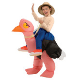 Смешные костюмы - Детский надувной костюм Верхом на страусе