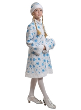 Костюмы на Новый год - Детский плюшевый костюм снегурочки