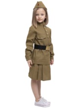 Костюмы для девочек - Детский военный костюм из хлопка