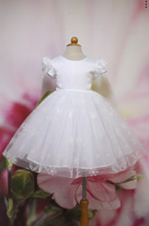 Платья для девочек - Детское пышное платье снежинки белое