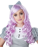 Куклы - Фиолетовый парик куклы