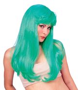 Русалка - Гламурный зеленый парик