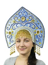 Русские народные костюмы - Голубой кокошник Купола