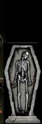 Страшные костюмы - Готическое надгробие Скелет в гробу