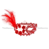Венецианский карнавал - Карнавальная маска с пером