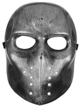 Страшные костюмы - Карнавальная маска Страх серебряная