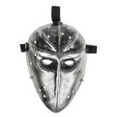 Исторические - Карнавальная маска Воин серебряная