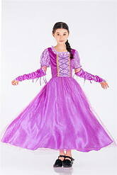 Костюмы для девочек - Карнавальное фиолетовое платье принцессы