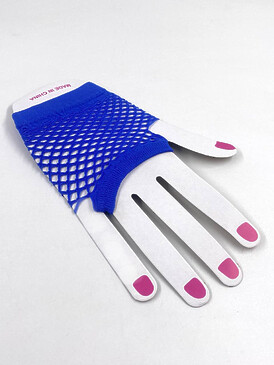Карнавальные перчатки «Сеточка» синие