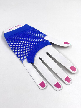 Карнавальные перчатки «Сеточка» синие