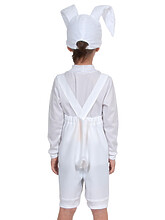 Детские костюмы - Карнавальный костюм белого зайчика плюш