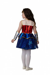 Детские костюмы - Карнавальный костюм для девочек Чудо-женщины премиум