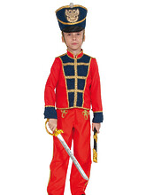 Исторические костюмы - Карнавальный костюм гусар с саблей