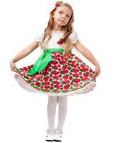 Фрукты и ягоды - Карнавальный костюм клубничка детский
