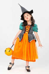 Ведьмы - Карнавальный костюм оранжевой ведьмочки