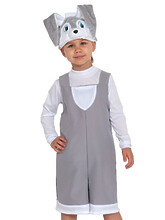 Детские костюмы - Карнавальный костюм серого зайчика плюш