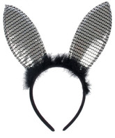 Животные и зверушки - Карнавальный ободок с серебристыми ушками