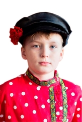 Русские народные костюмы - Картуз атласный черный