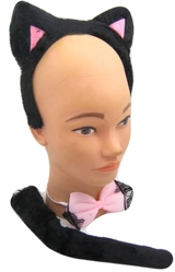 Кошки - Комплект черно-розовой кошечки