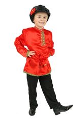 Детские костюмы - Косоворотка для детей красная