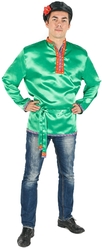 Национальные костюмы - Косоворотка взрослых зеленая