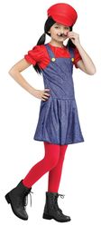 Детские костюмы - Костюм девочек Марио красный