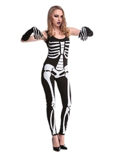 Страшные костюмы - Костюм скелета для девушки