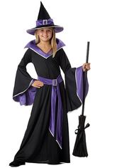 Страшные костюмы - Костюм стильной ведьмочки детский