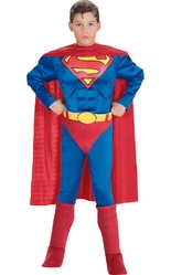 Супергерои и комиксы - Костюм Супермена с мышцами детский