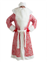Праздничные костюмы - Костюм царского Деда Мороза красный