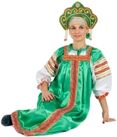 Русские народные костюмы - Костюм Варвара зеленый