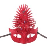 Венецианский карнавал - Красная блестящая маска