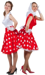 Ретро и Стиляги - Красно-белое платье в стиле 50-х
