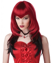 Вампиры - Красно-черный парик