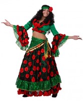 Цыганские костюмы - Красно-зеленый костюм цыганки