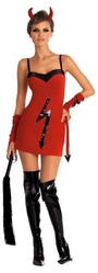 Страшные костюмы - Красное платье чертовки