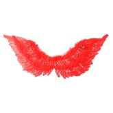 Женские костюмы - Красные крылья ангела с мишурой