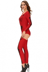 Страшные костюмы - Красный костюм Скелета