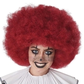 Смешные костюмы - Красный кудрявый парик клоуна
