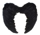 Крылья для костюма - Крылья ангела черные с перьями
