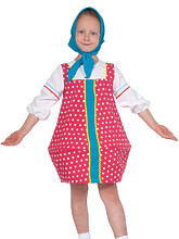 Русские народные костюмы - Малиновый костюм матрешки