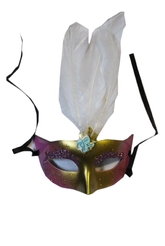 Карнавальные маски - Маска Богиня с белым пером