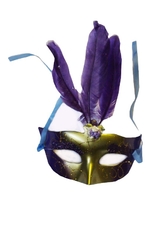 Аксессуары - Маска Богиня с фиолетовым пером