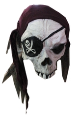 Пираты и разбойники - Маска черепа пирата в бандане