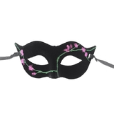 Карнавальные маски - Маска Грация с розовыми цветами