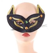 Карнавальные маски - Маска кошки черная