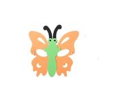 Животные и зверушки - Маска в форме бабочки оранжевая